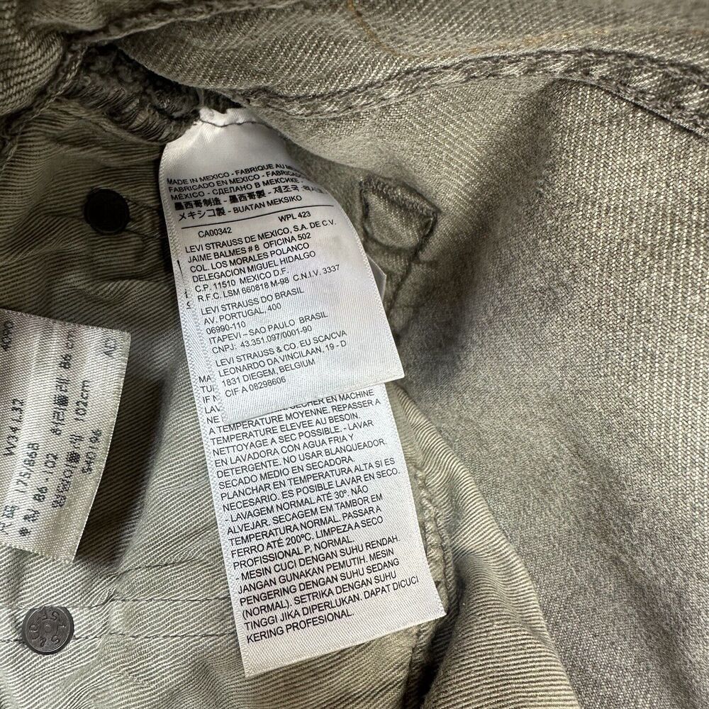 Levi’s 501 CT Jeans Men 32x28 Grey Distressed Custom Tapered - Picture 10 of 16